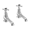 Burlington Claremont Traditional Bath Taps - Black Handles CL3BLA | Elegant & Durable Bathroom Fixture -Bathroom Sales Shop CL3 BLA