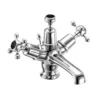 Burlington Claremont Traditional Basin Monobloc Tap with Black Handles & Pop-Up Waste - CL4BLA -Bathroom Sales Shop CL4 BLA