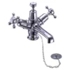 Burlington Claremont Traditional Monobloc Basin Tap with Plug and Chain - Chrome Finish -Bathroom Sales Shop CL5 CO