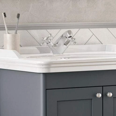 Scudo Classica Mono Basin Mixer Tap Inc Waste | Traditional Taps | High-Quality Bathroom Fixture 4 Scudo Classica Mono Basin Mixer Tap Inc Waste | Traditional Taps | High-Quality Bathroom Fixture - Image 2