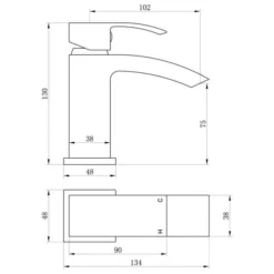 Campbell Mono Cloakroom Basin Mixer - Modern Bathroom Tap with Sleek Design -Bathroom Sales Shop Campbell cloakroom basin mixer tech