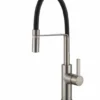 Jeroni Chef Brushed Nickel & Black Pull Out Kitchen Mixer Tap | Premium Kitchen Tap by Francis Pegler -Bathroom Sales Shop Chef Nickel