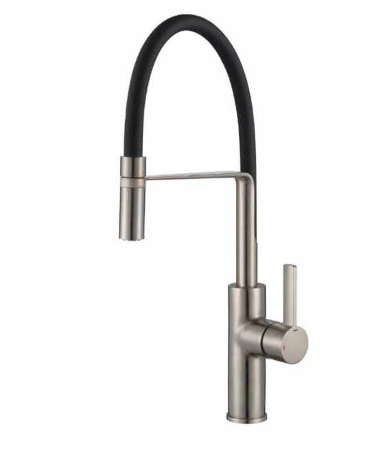 Jeroni Chef Brushed Nickel & Black Pull Out Kitchen Mixer Tap | Premium Kitchen Tap by Francis Pegler 3 Jeroni Chef Brushed Nickel & Black Pull Out Kitchen Mixer Tap | Premium Kitchen Tap by Francis Pegler