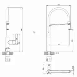 Jeroni Chef Matt Black Pull Out Kitchen Mixer Tap - High-Quality Francis Comap Design 13 Jeroni Chef Matt Black Pull Out Kitchen Mixer Tap - High-Quality Francis Comap Design -Bathroom Sales Shop Chef Specs 2