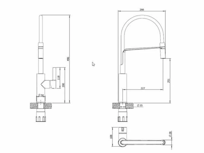 Jeroni Chef Matt Black Pull Out Kitchen Mixer Tap - High-Quality Francis Comap Design 8 Jeroni Chef Matt Black Pull Out Kitchen Mixer Tap - High-Quality Francis Comap Design - Image 6