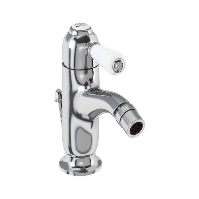 Burlington Chelsea Monobloc Bidet Mixer Tap With White Lever & Pop Up Waste - CH23 | Traditional Style Taps 3 Burlington Chelsea Monobloc Bidet Mixer Tap With White Lever & Pop Up Waste - CH23 | Traditional Style Taps