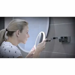 HiB Cirque LED Magnifying Bathroom Mirror - 21700 | 10X Magnification & Bright Illumination -Bathroom Sales Shop Cirque Lifestyle 4