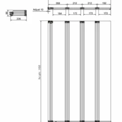 Four Fold Bath Screen - 1450 X 886mm - Cleargreen - Folding Shower Screen for Bathrooms -Bathroom Sales Shop Cleargreen Four Fold Bath Screen BS5 Specification