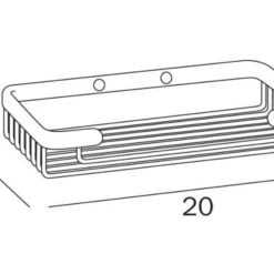 Inda Hotellerie Shower Basket A04510 - Rustproof Stainless Steel Shower Caddy for Bathroom -Bathroom Sales Shop ContentsFiles Inda A04510