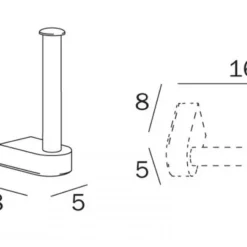 Inda Hotellerie Spare Toilet Roll Holder - A38250 | Durable Bathroom Accessory -Bathroom Sales Shop ContentsFiles Inda Europe A38250