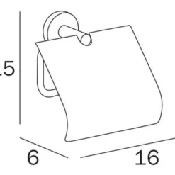 Inda Gealuna Chrome Toilet Roll Holder With Cover - Sleek Bathroom Accessory (A10260) -Bathroom Sales Shop ContentsFiles Inda Gealuna A10260