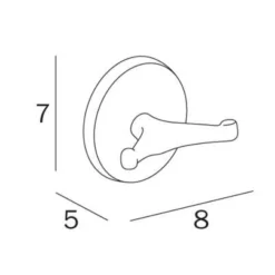 Inda Hotellerie Double Robe Hook A04210 - Stylish Bathroom Accessory -Bathroom Sales Shop ContentsFiles Inda Hotellerie A04210