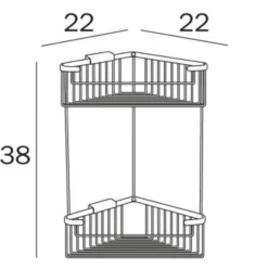 Inda Hotellerie Chrome Corner Shower Basket AV032A – Durable Bathroom Organiser 5 Inda Hotellerie Chrome Corner Shower Basket AV032A – Durable Bathroom Organiser -Bathroom Sales Shop ContentsFiles Inda Hotellerie AV032A