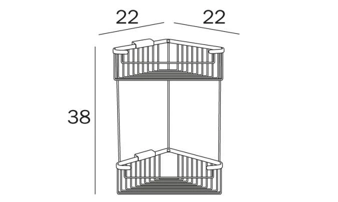Inda Hotellerie Chrome Corner Shower Basket AV032A – Durable Bathroom Organiser 4 Inda Hotellerie Chrome Corner Shower Basket AV032A – Durable Bathroom Organiser - Image 2