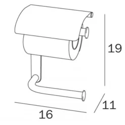 Inda Hotellerie Chrome Toilet Roll Holder - AV425B | Durable Bathroom Accessory -Bathroom Sales Shop ContentsFiles Inda Hotellerie AV425B