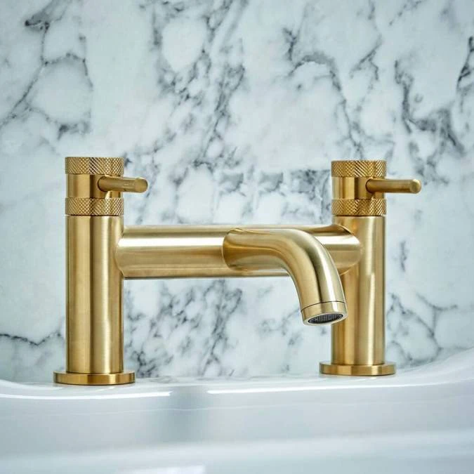 Scudo Core Bath Filler Tap in Brushed Brass | Modern Bathroom Taps 4 Scudo Core Bath Filler Tap in Brushed Brass | Modern Bathroom Taps - Image 2