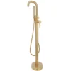 Scudo Core Brushed Brass Freestanding Bath Shower Mixer Tap | Premium Bathroom Taps -Bathroom Sales Shop Core Freestanding BSM CO