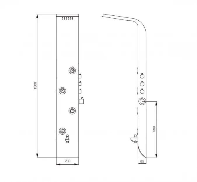 Jaquar Shower Panel Curve Neo - Premium Column Shower with Modern Design 4 Jaquar Shower Panel Curve Neo - Premium Column Shower with Modern Design - Image 2