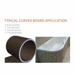 ABACUS Elements Curved Walls Tile Backer Board - 2420 X 600 X 30mm - Cross Slit - Ideal for Wet Rooms -Bathroom Sales Shop Curved Board Typical Application IMAGE 1