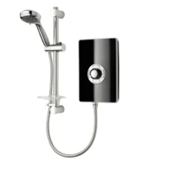 Triton Aspirante Electric Shower 9.5KW - Black Gloss | High-Performance Shower Valve