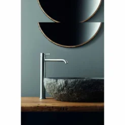 Vema Tiber Stainless Steel Tall Basin Mixer Tap (DITS1174) - Modern Bathroom Tap -Bathroom Sales Shop DITS1174 CAM 1156x742