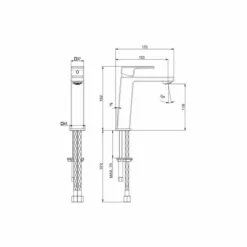 Vema Lys Chrome Basin Mixer Tap | Modern Bathroom Faucet | DITS1214 -Bathroom Sales Shop DITS1214 LD 1156x742