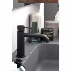Vema Maira Matt Black Basin Mixer Tap (DITS1226) - Modern Bathroom Faucet -Bathroom Sales Shop DITS1226 3 CAM 1156x742