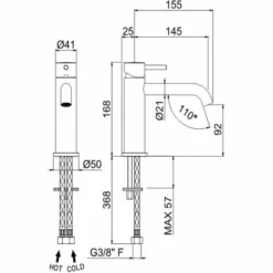 Vema Maira Matt Black Basin Mixer Tap (DITS1226) - Modern Bathroom Faucet -Bathroom Sales Shop DITS1226 LD 1156x742