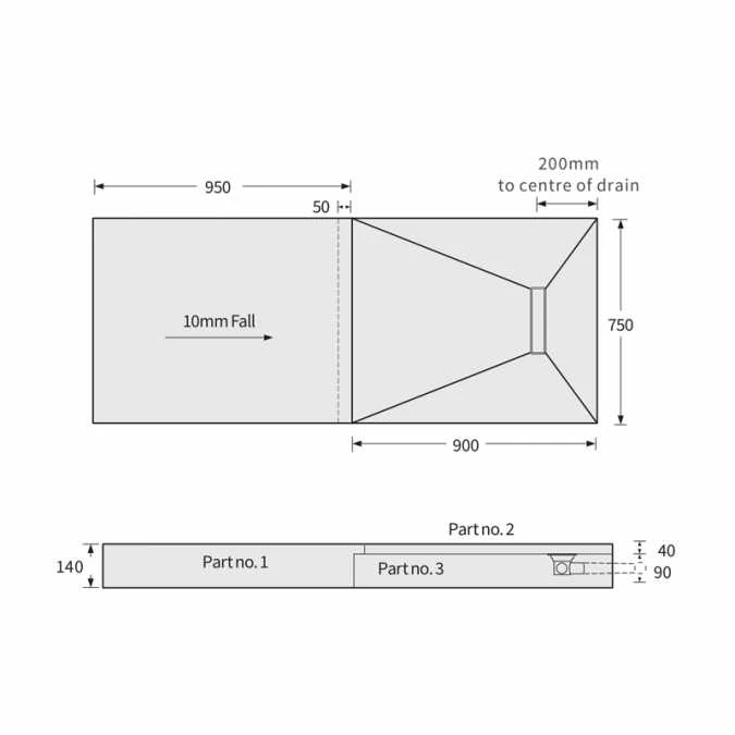 ABACUS Raised Linear Wetroom Kit 4L - 1850 X 750mm | Premium Wet Room Solution 5 ABACUS Raised Linear Wetroom Kit 4L - 1850 X 750mm | Premium Wet Room Solution - Image 3