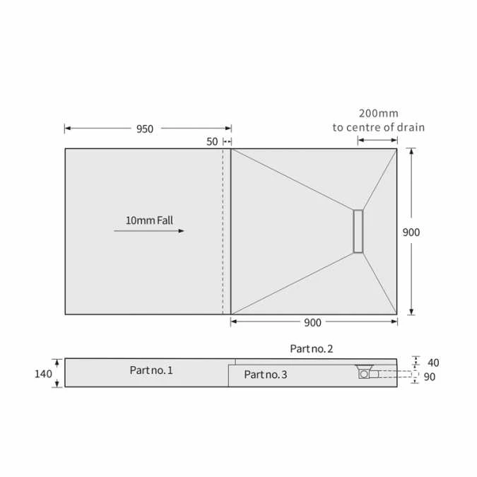 ABACUS Raised Linear Wetroom Kit 1 - 1850 X 900mm | Premium Wet Room Solution 4 ABACUS Raised Linear Wetroom Kit 1 - 1850 X 900mm | Premium Wet Room Solution - Image 2