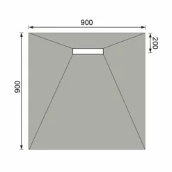 ABACUS Wetroom Level Access Linear End Waste Tileable Tray Kit 900 X 900mm - Premium Wet Room Solution -Bathroom Sales Shop EMK3 EN 0909 TECH rd