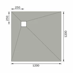 ABACUS Elements Level Access Wetroom Kit 1200 X 1200mm Offset Waste - Premium Wet Room Solution -Bathroom Sales Shop EMKS CO 1212 TECH rd