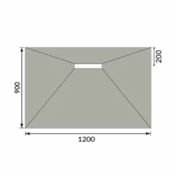 ABACUS Linear 300 Wet Room Tray 900 x 1200mm Offset Drain - Premium Quality Wetroom Kit -Bathroom Sales Shop EMLT 10 2012 TECH rd