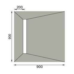 ABACUS Tileable Wetroom Square Shower Tray 900x900x30mm with Linear 600mm End Drain -Bathroom Sales Shop EMLT 25 7509 TECH rd