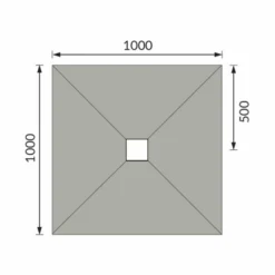ABACUS Tileable Square Shower Tray 1000 X 1000mm Centre Drain - Premium Wet Room Solution 15 ABACUS Tileable Square Shower Tray 1000 X 1000mm Centre Drain - Premium Wet Room Solution -Bathroom Sales Shop EMST 05 0515 TECH rd