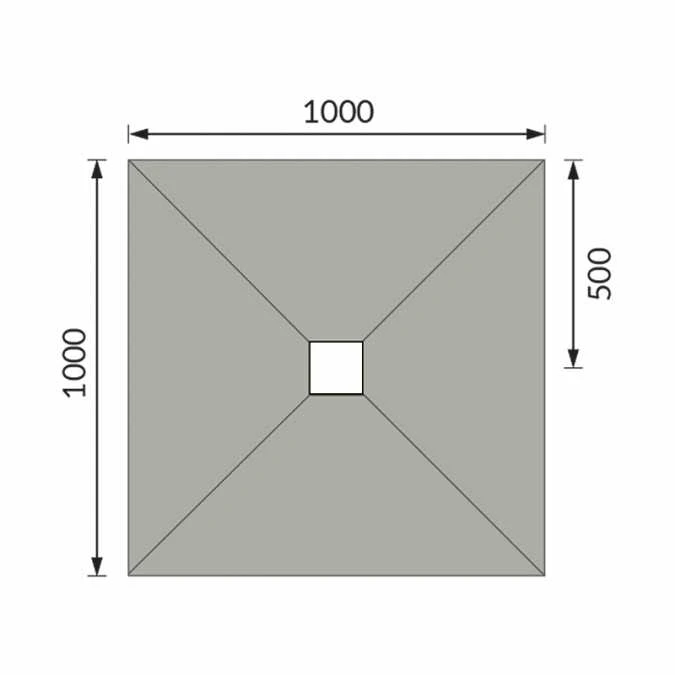 ABACUS Tileable Square Shower Tray 1000 X 1000mm Centre Drain - Premium Wet Room Solution 9 ABACUS Tileable Square Shower Tray 1000 X 1000mm Centre Drain - Premium Wet Room Solution - Image 7