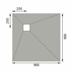 ABACUS Tileable Square Shower Tray 900 X 900mm Corner Drain | Premium Wetroom Solution -Bathroom Sales Shop EMST 05 1505 TECH rd