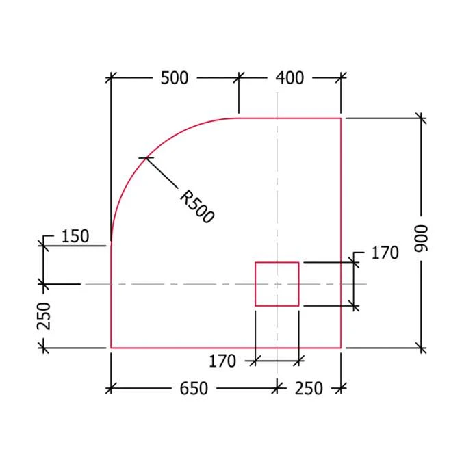 ABACUS Level Access 500 Radius Quadrant Wet Room Shower Tray Kit - 900 x 900mm | Premium Wet Room Solution 6 ABACUS Level Access 500 Radius Quadrant Wet Room Shower Tray Kit - 900 x 900mm | Premium Wet Room Solution - Image 4