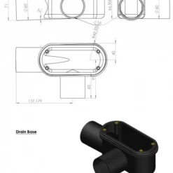 ABACUS Elements Level Access Linear Waste Wetroom Kit 1200 x 900 x 30mm -Bathroom Sales Shop EMTW 05 0505 TECH 2