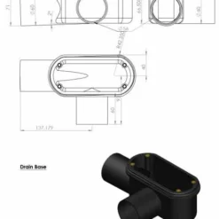 ABACUS Elements Wetroom Linear Waste Trap Kit - Premium Quality Wetroom Drainage Solution -Bathroom Sales Shop EMTW 05 0505 TECH rd