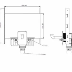 ABACUS Easi Plan Modular Basin Fixing Frame - White | Easy Installation & Durable Design -Bathroom Sales Shop EPBA 10 0010 TECH rd2
