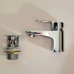 Earn Monobloc Basin Mixer Tap with Wastes - Modern Bathroom Faucet by HighLife Bathrooms 10 Earn Monobloc Basin Mixer Tap with Wastes - Modern Bathroom Faucet by HighLife Bathrooms -Bathroom Sales Shop Earn Basin Mixer Flat Lay
