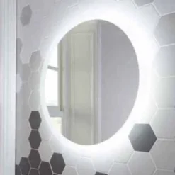 Eclipse Round Back Lit LED Bathroom Mirror - 600mm | Modern Bathroom Accessory