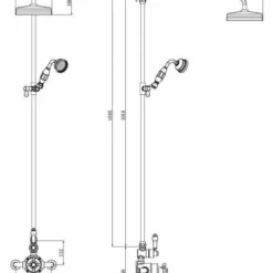 Holborn Shaftsbury Traditional Chrome Shower Column - Elegant & Durable -Bathroom Sales Shop F06040 tech