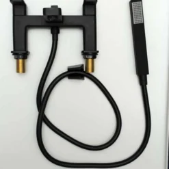 Fife Black Bath Shower Mixer Tap - Highlife Bathrooms | Modern Bathroom Taps 14 Fife Black Bath Shower Mixer Tap - Highlife Bathrooms | Modern Bathroom Taps -Bathroom Sales Shop Fife Black Bath Shower Mixer Flat Lay