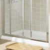 Lakes 1000mm White Sliding Shower Door - Classic Collection | Durable & Stylish -Bathroom Sales Shop Framed Lakes Slider Door 7