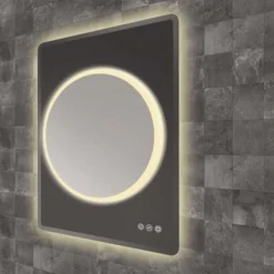 HIB Frontier 60 LED Bathroom Mirror 600mm - Modern Touch Sensor Design