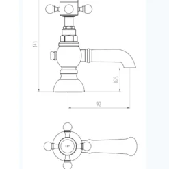 Bathroom Sales Shop -Bathroom Sales Shop Frontline Holburn Edwardian Basin Taps FO2018 Specification