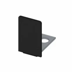 ABACUS Wet Room 10mm Glass Surface Channel 2000mm - Matt Black | Premium Wetroom Shower Screen Support -Bathroom Sales Shop GCEN 20 0805 IMAGE endcap black