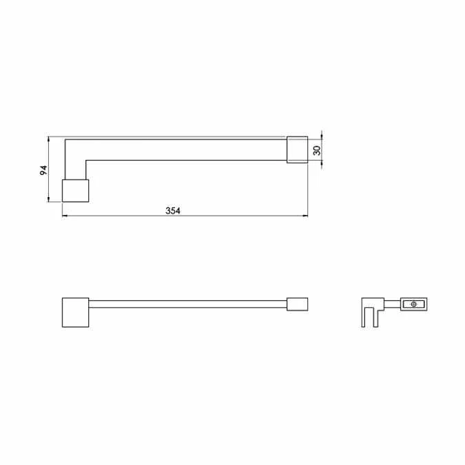 ABACUS Wetroom Glass Chrome Inline Support Arm - Premium Quality Wetroom Shower Screen Bracing Bar 5 ABACUS Wetroom Glass Chrome Inline Support Arm - Premium Quality Wetroom Shower Screen Bracing Bar - Image 3